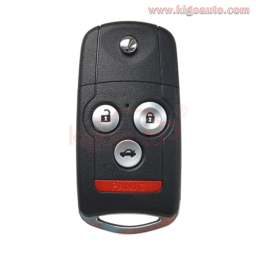FCC MLBHLIK-1T flip remote key shell 4 button for Acura TL TSX ZDX 2010-2013 PN 72147-TK4-A0