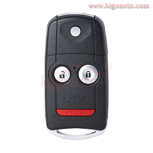 FCC MLBHLIK-1T Flip remote key shell 3 button for Acura TL TSX ZDX 2010-2013 PN 35113-TL4-A20