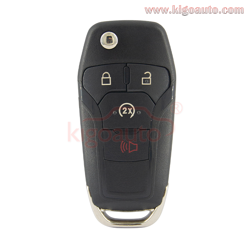 FCC N5F-A08TDA 4 button flip remote key 902mhz / 868mhz with ID49 chip for 2015-2021 Ford F-Series Raptor Ranger PN 164-R8134