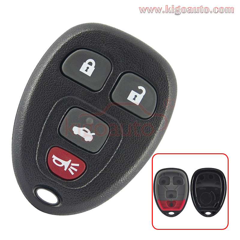 (with battery holder) FCC OUC60270/OUC60221 Remote Fob case 4 button for GM Chevrolet Impala Buick Lucerne Cadillac DTS