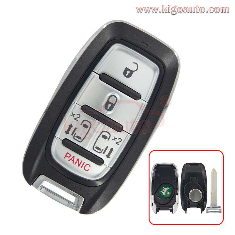 FCC M3N-97395900 Smart key 5 button 433mhz Hitag-AES 4A chip-NCF29A1M for 2017-2021 Chrysler Pacifica Voyager PN 68241531AC