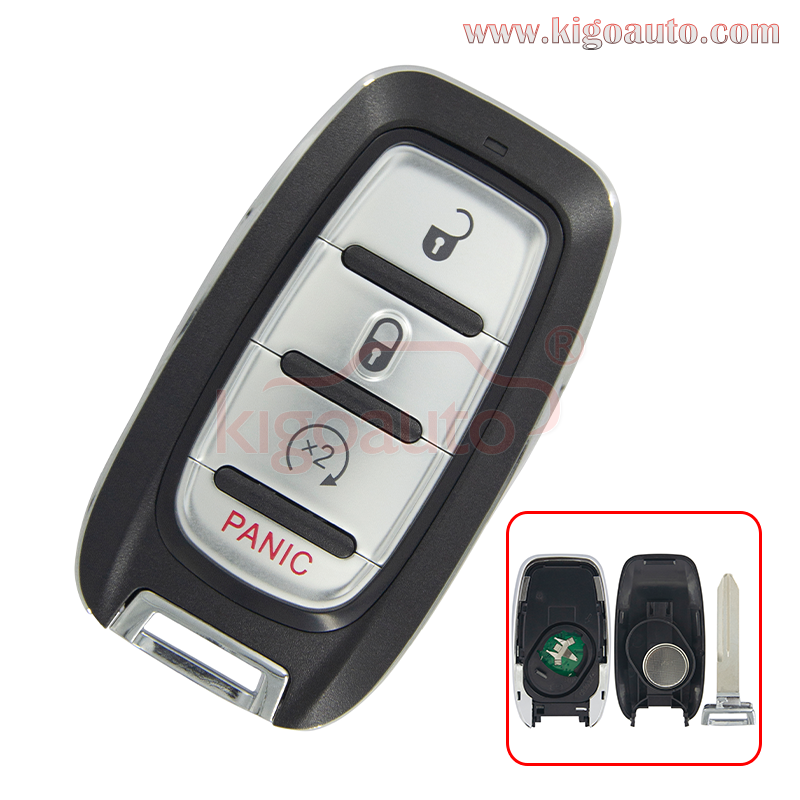 FCC M3N-97395900 Smart key 4 button 433mhz Hitag-AES 4A chip-NCF29A1M for 2019-2020 Chrysler Pacifica Voyager PN 68419652