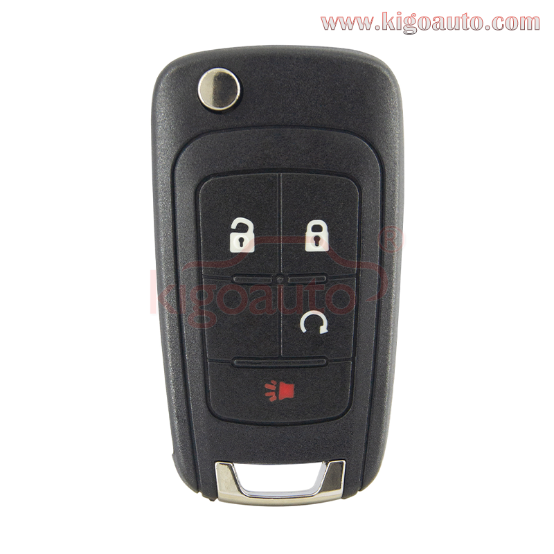 20873620 flip key shell 3 button with panic for Chevrolet Sonic Equinox 2010-2015