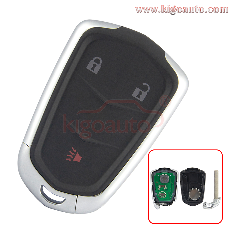 FCC HYQ2EB 433mhz  Smart key 3 button HYQ2AB 315mhz ID46 chip for Cadillac CTS 2014 2015 PN: 13580797