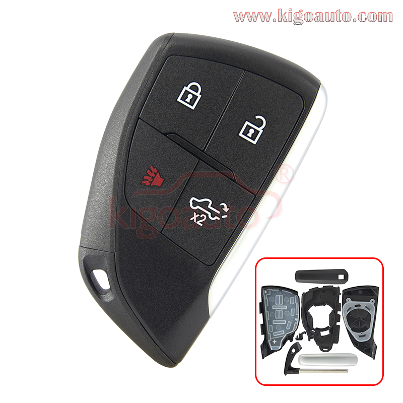 FCC YG0G21TB2 Smart Key shell 4 button for 2022 Chevrolet Silverado PN 13548441