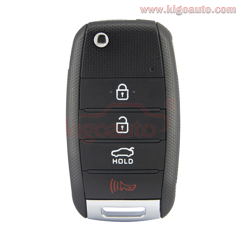 FCC NYODD4TX1306 Flip key shell 4 button for 2014 2015 Kia Optima P/N 95430-2T560