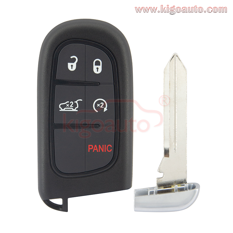 P/N 68141580 smart key 5 button 434Mhz 4A chip for Jeep Cherokee Grand Cherokee 2014-2018 FCC GQ4-54T