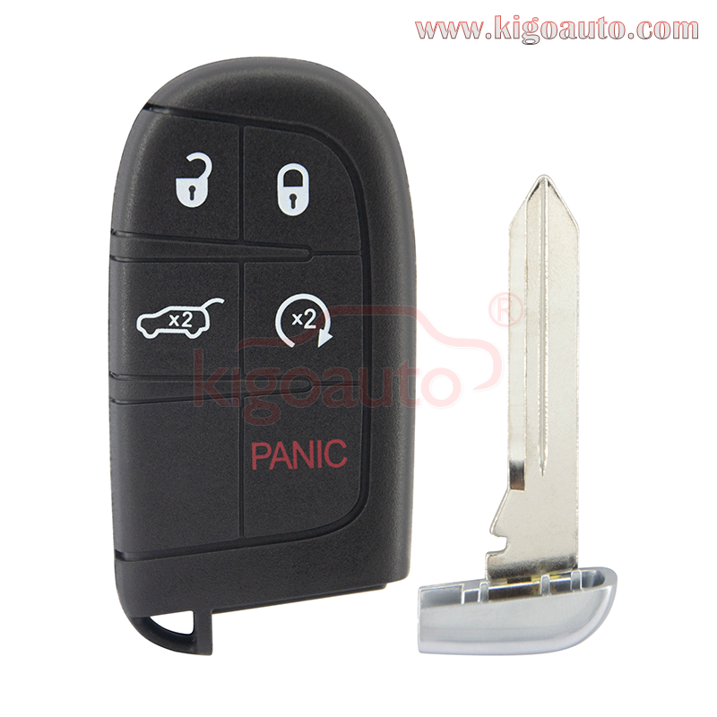 P/N 68143505AC 68143505AB smart key 5 button 433Mhz 46 chip only for Jeep Grand Cherokee 2014-2020 FCC M3N-40821302