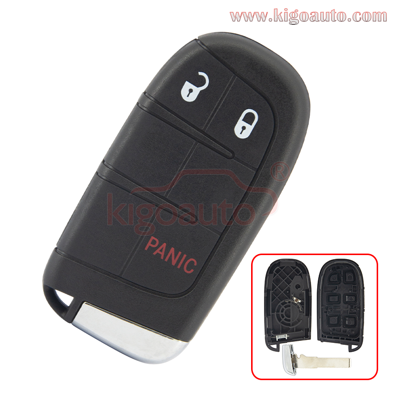 FCC M3N-40821302 Smart key case 3 button for Jeep Renegade 2015 2016 included SIP22 key blade