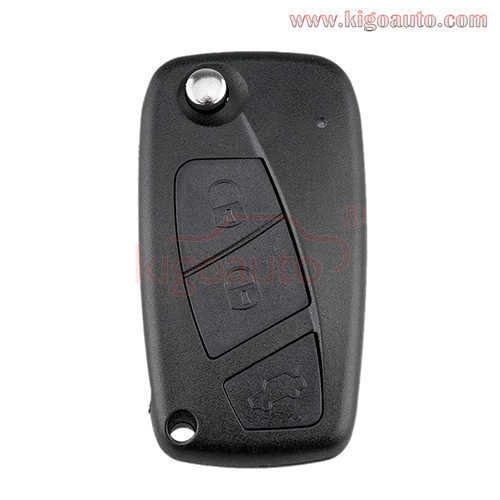 Flip remote key 3 button 433mhz ID46-PCF7941/ ID46-PCF7946/ Megamos ID48 Chip SIP22 blade for 2003-2016 Fiat 500 Punto Ducato Stilo Panda Bravo