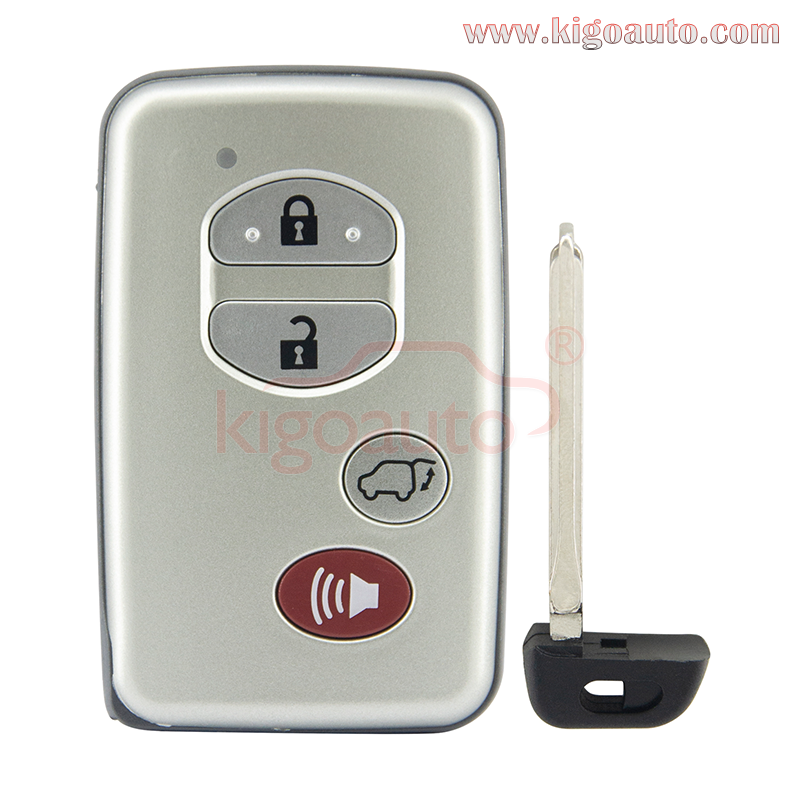 FCC HYQ14ACX Smart key shell 4 button for 2009 - 2016 Toyota Venza P/N 89904-0T020