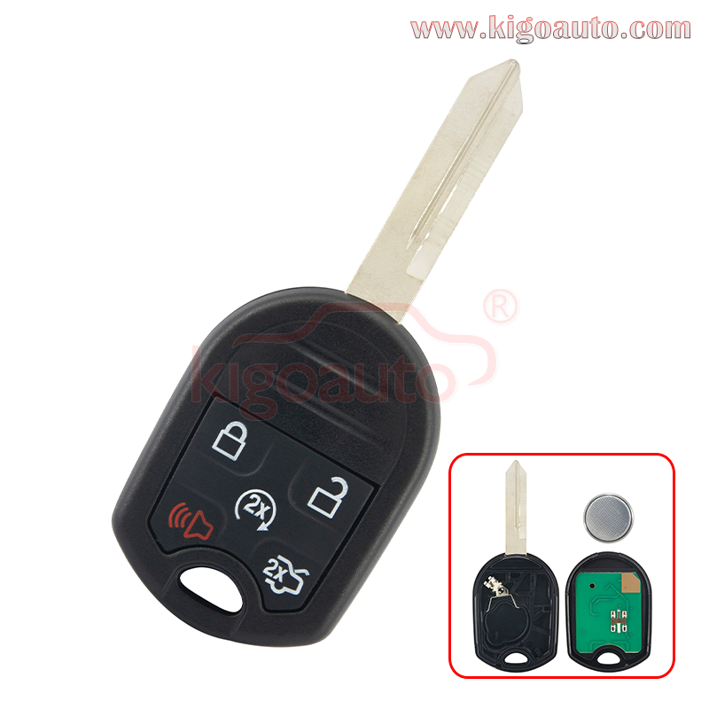 FCC CWTWB1U793 Remote key 4 button+panic 315Mhz 434Mhz with 4D63 80 BIT chip for Ford Expedition Explorer 2012-2014 PN 164-R8000