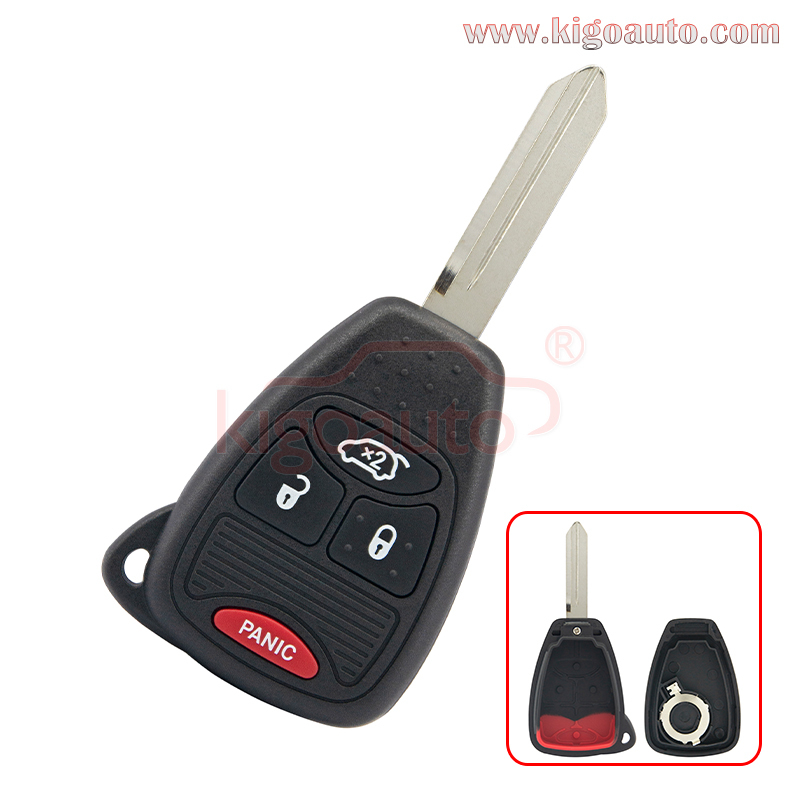FCC OHT692713AA OHT692427AA M3N5WY72XX Remote head key case 3button+panic for Chrysler Sebring Pacifica Dodge Magnum 2007