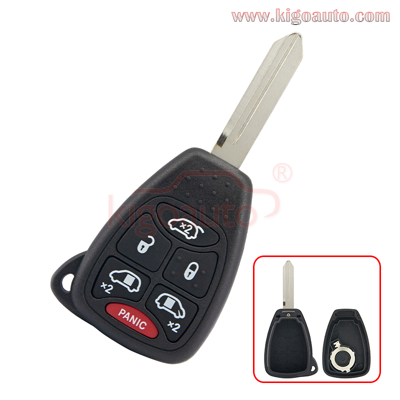 FCC M3N5WY72XX Remote head key shell  6 button for Chrysler Town &amp; Country Dodge Grand Caravan 2004-2007