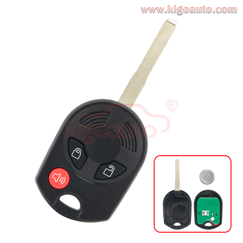 FCC OUCD6000022 Remote head key 3 button 315Mhz 434mhz ID63 80bit chip HU101 blade for Ford Escape Transit Connect 2014-2018