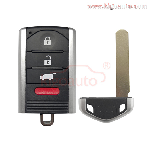 FCC KR5434760 Smart key 4 button 313.8mhz ID46-PCF7953 chip for 2013-2015 Acura RDX P/N 72147-TX4-A01