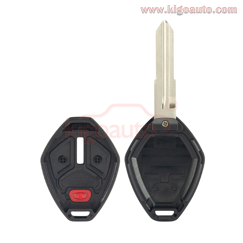 Remote head key shell 2 button with panic MIT3 blade for 2007-2017 Mitsubishi Outlander Mirage