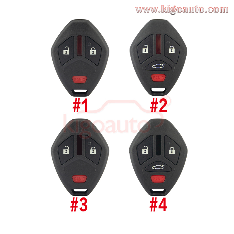 (No blade)OUCG8D-620M-A Remote head key shell 3 / 4 button for Mitsubishi Galant Eclipse Outlander Lancer Mirage