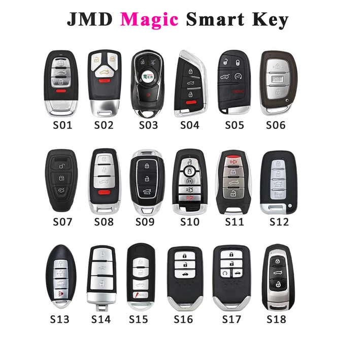 JYGC JMD Magic S Series Remote 4 in 1 Multifunction Smart Car Key for VW MQB/ Toyota/ Mazda/ Audi/ Nissan/ Ford/ Hyundai/ Buick/ Honda/ DS/ DF