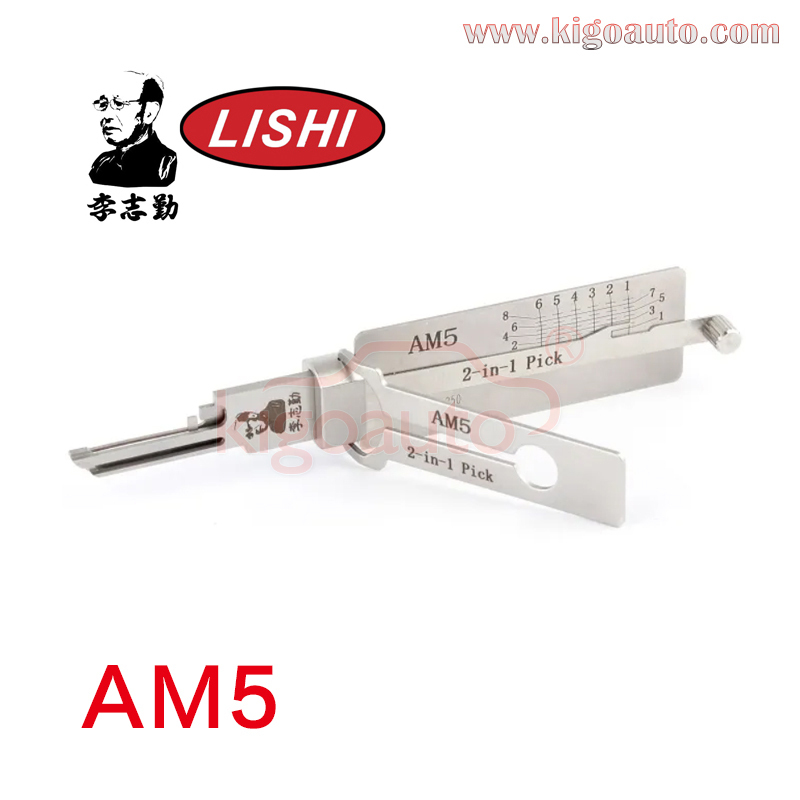 Original Lishi AM5 2-in-1 Pick and Decoder for American Lock Padlocks Keyway