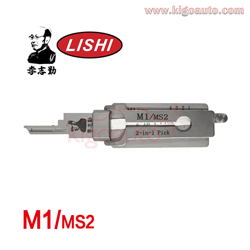 Lishi 2-in-1 Pick and Decoder M1 / MS2 Master Padlocks Residential tool