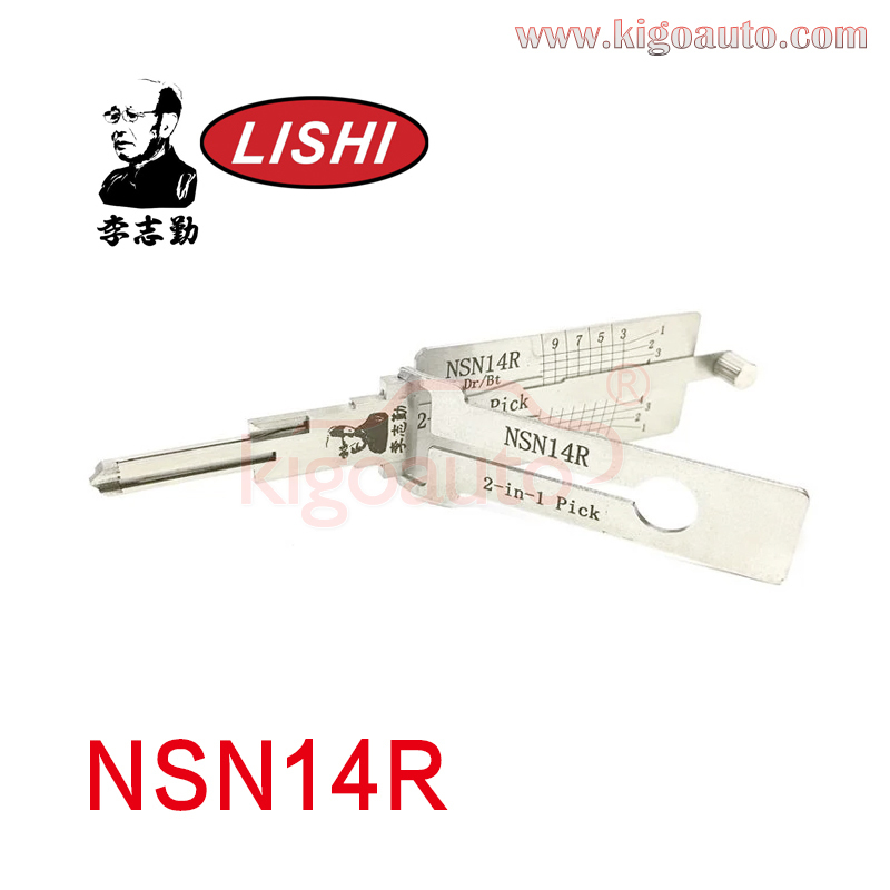 Original Lishi NSN14R Dr/Bt 2 in 1 Pick and Decoder for Nissan