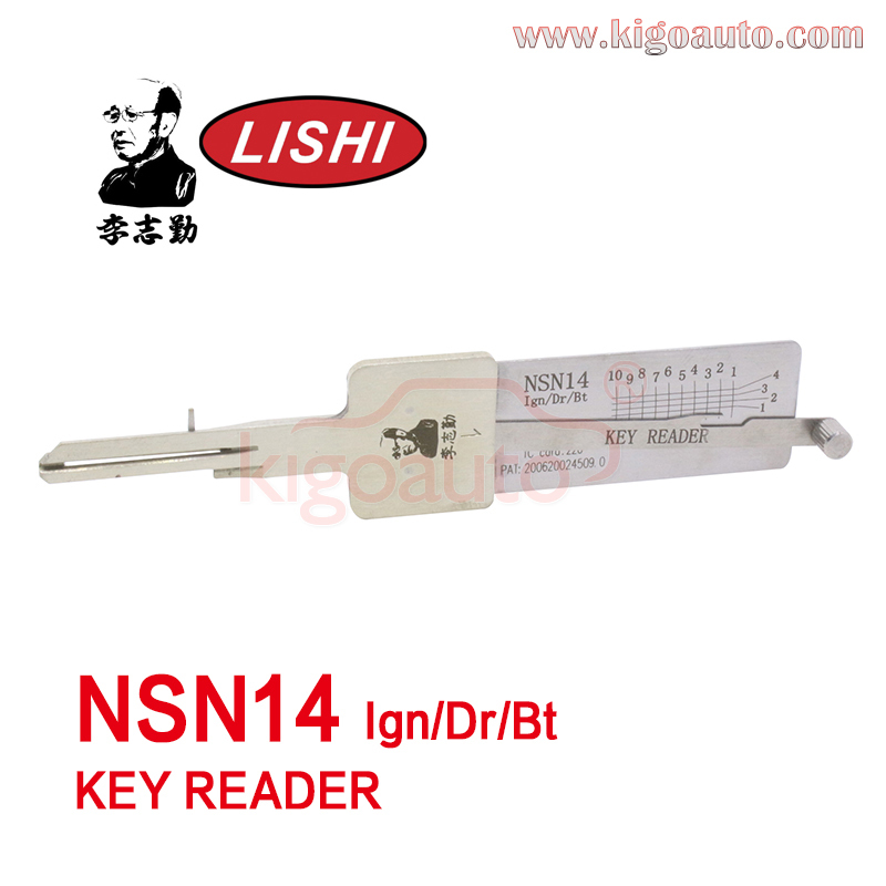 Original Lishi NSN14 Ign/Dr/Bt key reader