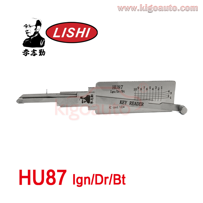 Original Lishi key reader HU87 Ign/Dr/Bt
