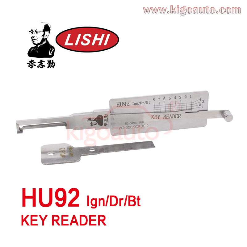 Original Lishi HU92 Ign/Dr/Bt Key reader