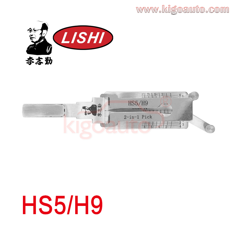 Original Lishi HS5/H9 2-in-1 Lock Pick and Decoder for Hongqi