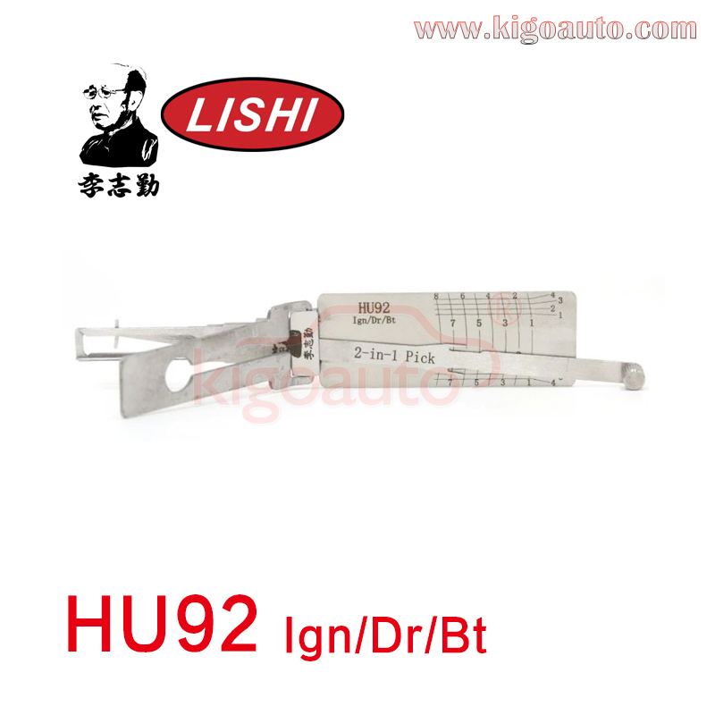 Original Lishi 2-in-1 Pick HU92 (Single Lifter) Ign/Dr/Bt  for BMW
