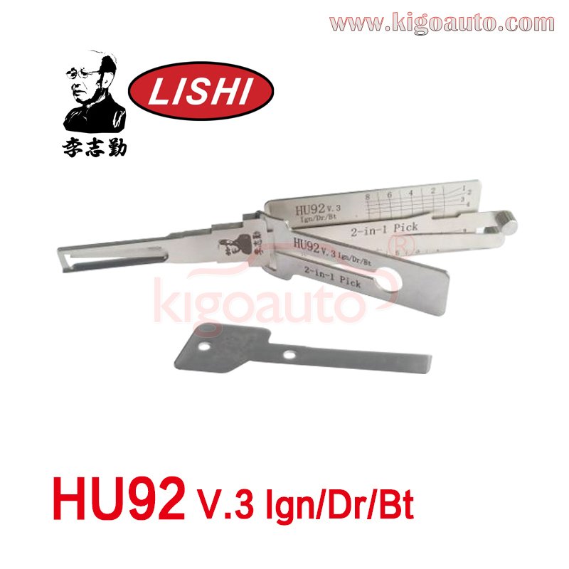 Lishi 2in1 Decoder HU92 v.3 Ign/Dr/Bt