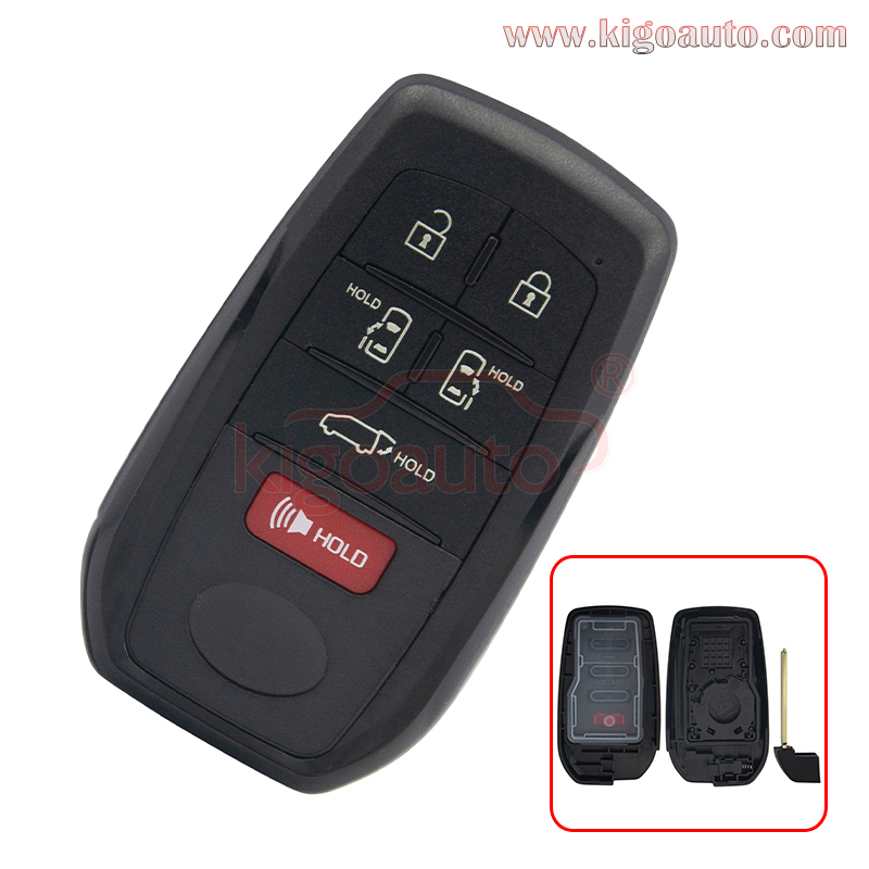FCC HYQ14FBX Smart Key shell 6 Button for 2021-2022 Toyota Sienna Hybrid PN 8990H-08010