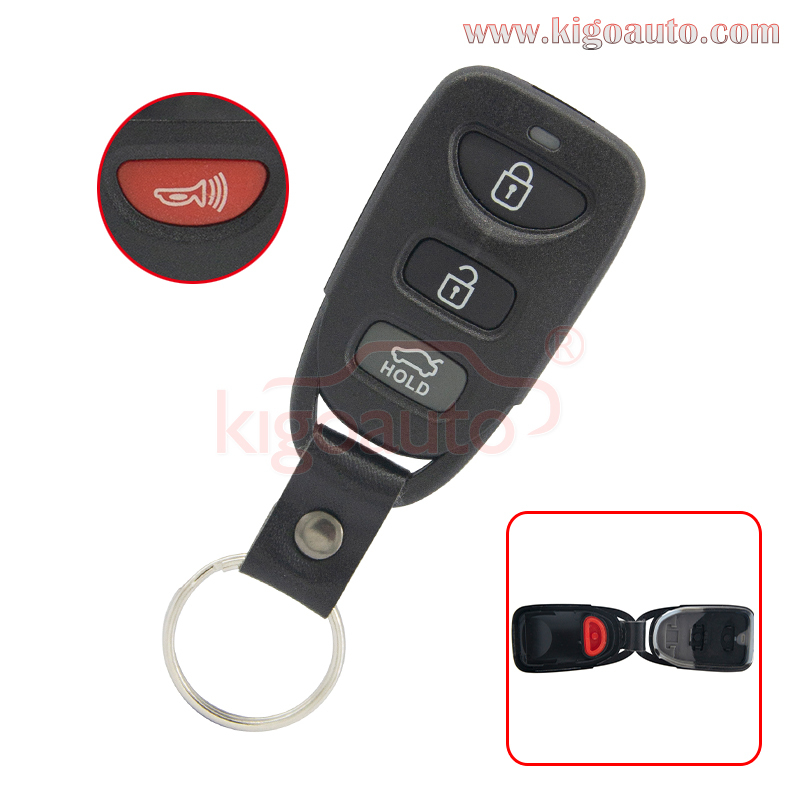 Remote fob key shell 3 button with panic for Hyundai Elantra Sonata Kia Cerato
