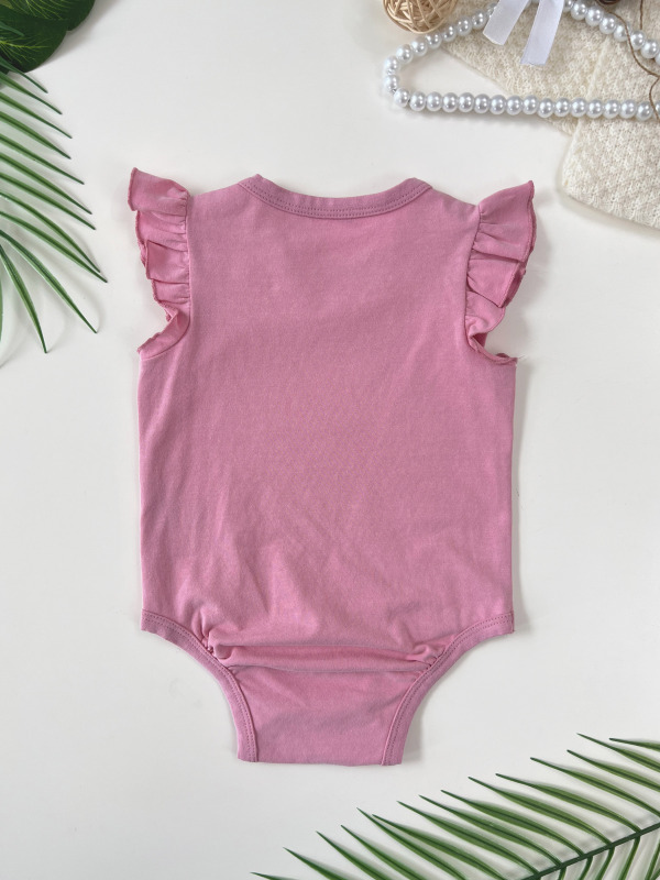 baby girl ruffle sleeve bodysuit