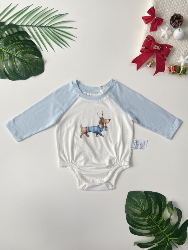 baby xmas long sleeve bodysuit