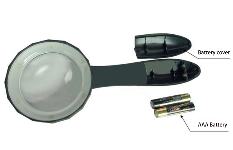 Handheld  bifocals magnifier C-683 Series with light illumination