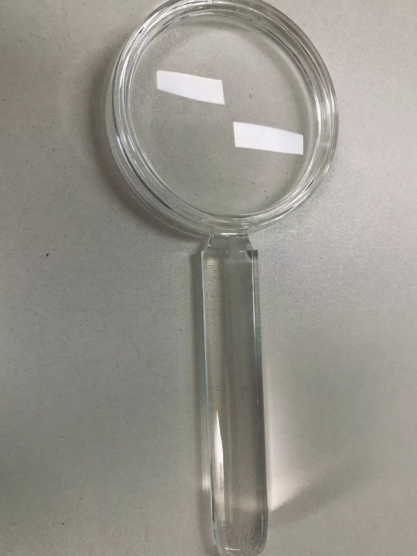 Handheld  Crystal  magnifier C-CR-1075  transprant clear magnifier