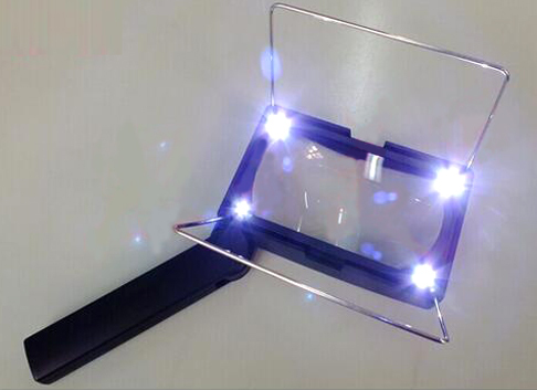 Rechargeable LED folding magnifier with bracket  C-7854