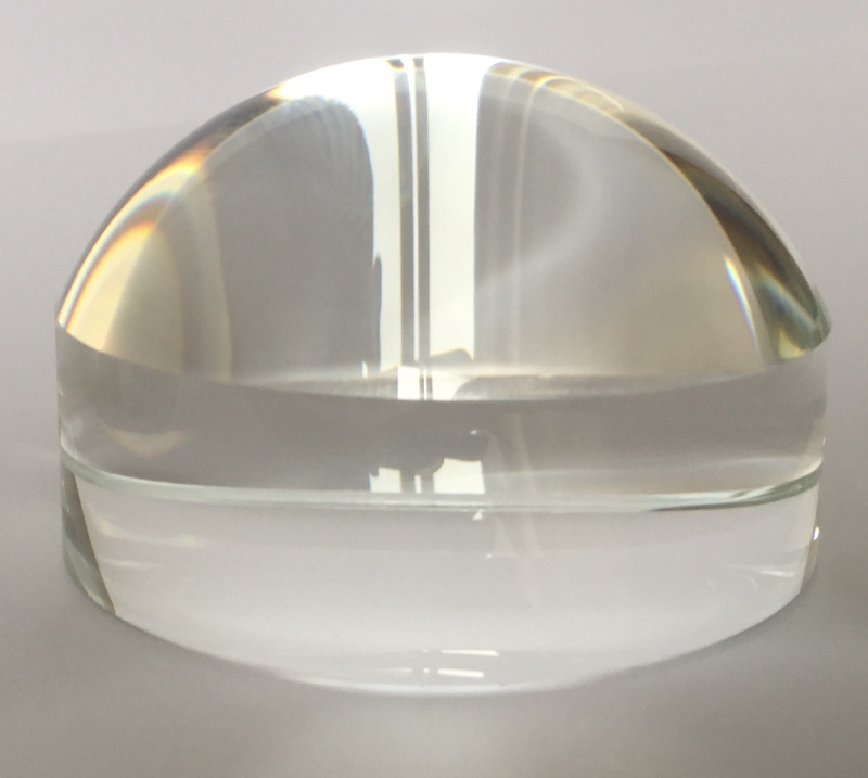 Dome Paperweight crystal K9 optical glasses magnifier 6x  C-9011
