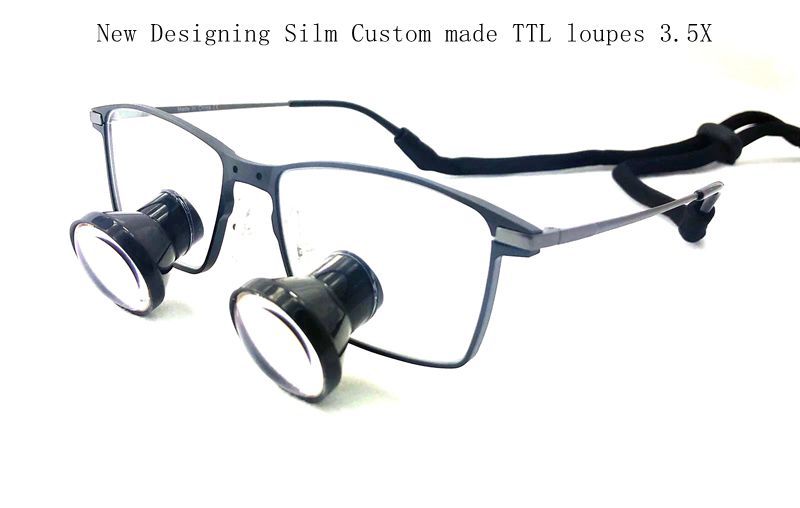 New designing Slim Custom Made TTL dental loupes surgical loupes Medical Loupes 2.5x 3.0x 3.5x Aluminium-Magnesium Alloy Frames
