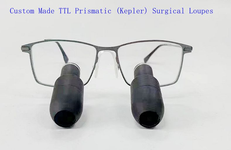 careoptik custom made TTL prismatic dental surgical loupes