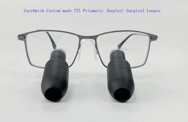 Custom Made TTL Prismatic (Kepler) Surgical Loupes 4.0X 5.0X 6.0X With Titanium Frames