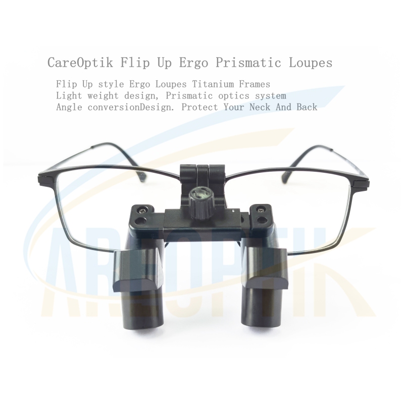 CareOptik Flip Up Ergo Prismatic Loupes 3.5x 4.5x 5.5x 6.5x