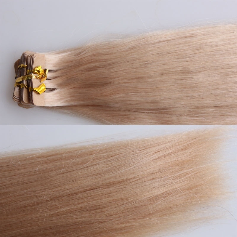 Tape Hair Piece Real Human Hair 60# Adhesive Double Sided Tape Hair Extensions Malaysian Hair Extend For White Women