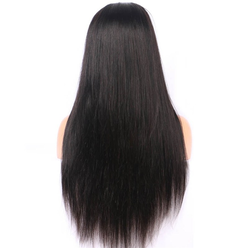 Brazilian Human Hair Full Lace Wigs Silky Straight 130 Density Lace Front Human Hair