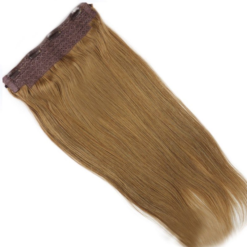 Human 100g Flip Hair India Virgin Hair Flip In Straight Hair 8# Color  Fish Line Hair Extension