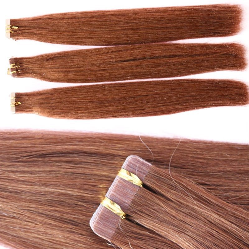 Hair Extension Adhesive Tape In Extension Indian Virgin Hair With Adhesive Tape Hair 30#
