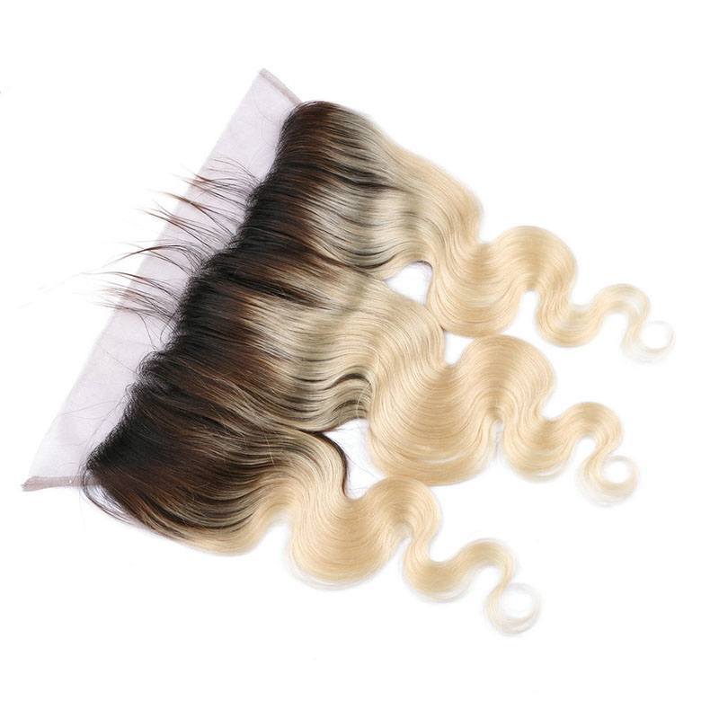Blonde 1B 613 13x4 Body Wave Swiss Lace Frontal Closure 100% Human Hair virgin Peruvian Hair