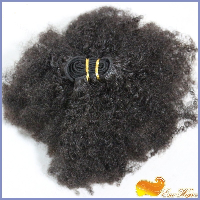 8A Grade 3pcs Lot  Mongolian Afro Kinky Curly Virgin Hair 100% Human Hair Weaves Natural Black Afro Hair Bundles